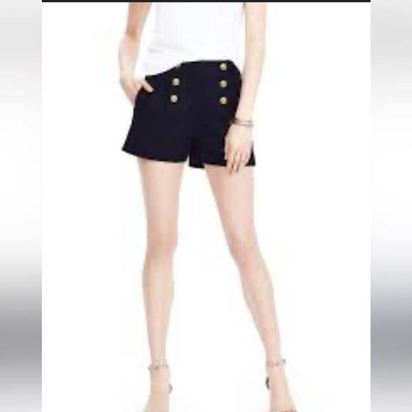 Banana Republic Navy Sailor Cotton Short with gold front buttons waist 33” - Picture 13 of 13